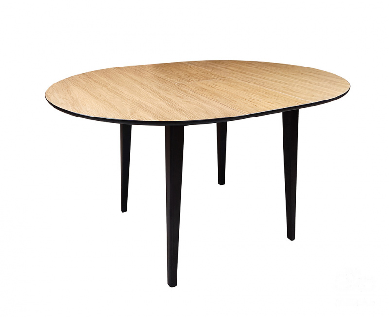 Стол ОРИОН 1000х1000 из массива березы и шпона дуба, Дуб натуральный + венге